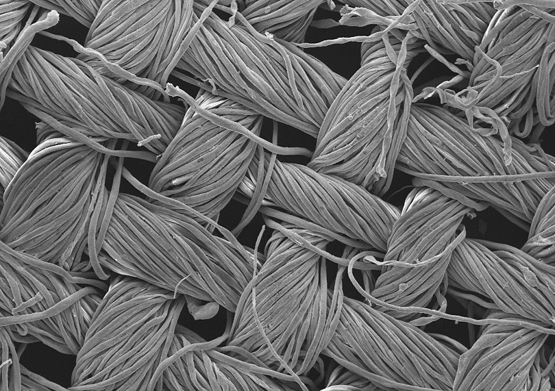 Cotton textile covered with nanostructures